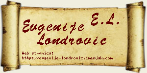 Evgenije Londrović vizit kartica